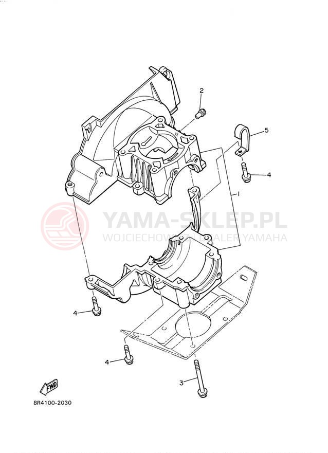 Schemat "Obudowa silnika" do Yamaha BRAVO BR250TW
