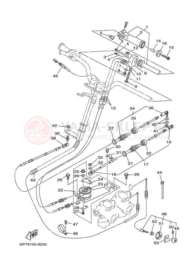 Schemat "Układ chlodzenia" do Yamaha GP760 GP760Y