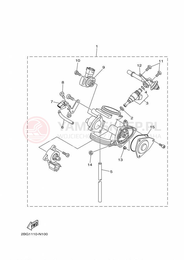 Schemat "Układ wtryskowy" do Yamaha GRIZZLY 700 EPS SE YFM700PSFS