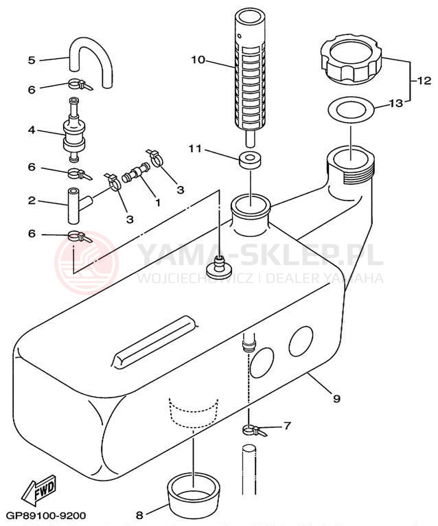 Schemat "Miska olejowa" do Yamaha WAVE RUNNER GP1200 GP1200X