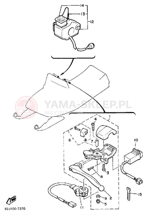 Schemat "układ elektryczny" do Yamaha EXCEL III EC340M