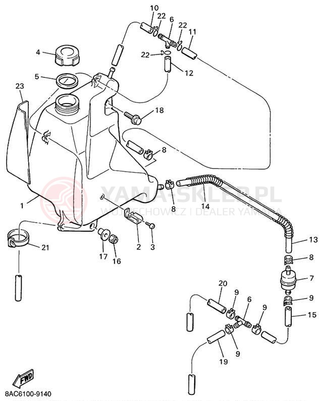 Schemat "Miska olejowa" do Yamaha VK540 III VK540EC