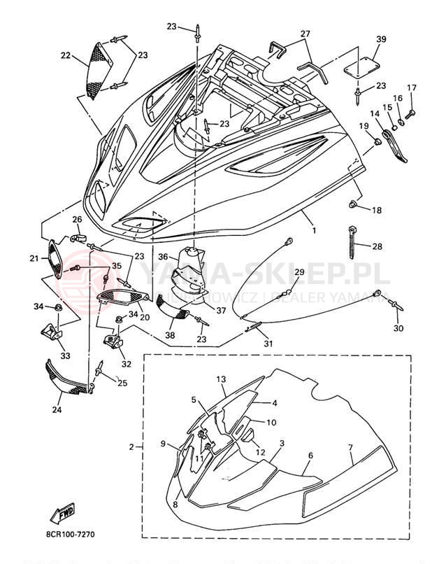 Schemat "Osłony" do Yamaha VENTURE 600 VT600A/VT500A