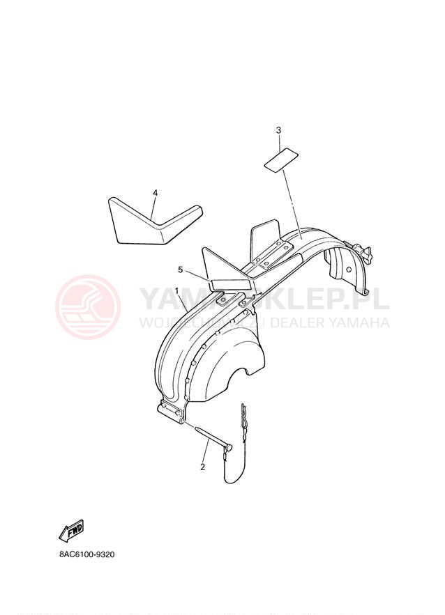 Schemat "GUARD - LUGGAGE BOX" do Yamaha VK540 III VK540EF