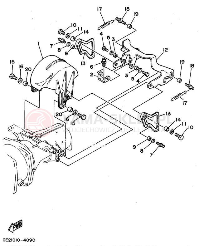 Schemat "JET UNIT" do Yamaha WAVE RUNNER III GP WRA700T