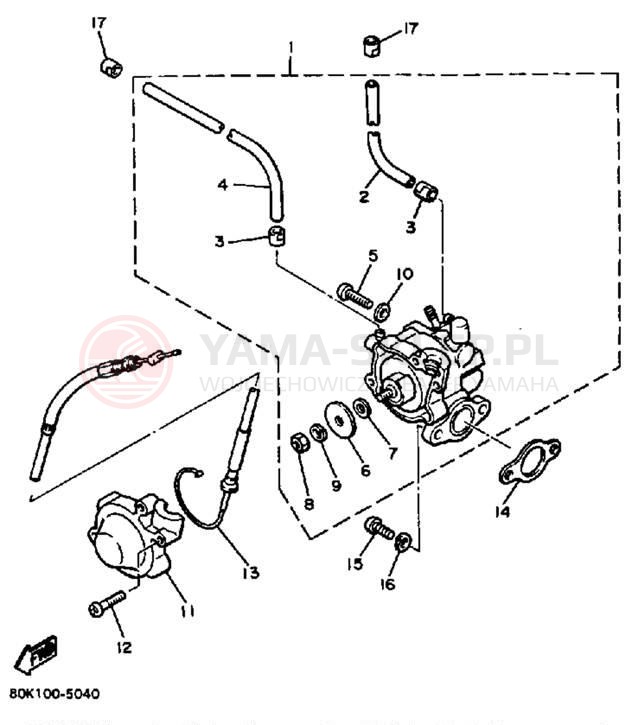 Schemat "Pompa olejowa" do Yamaha PHAZER PZ480J