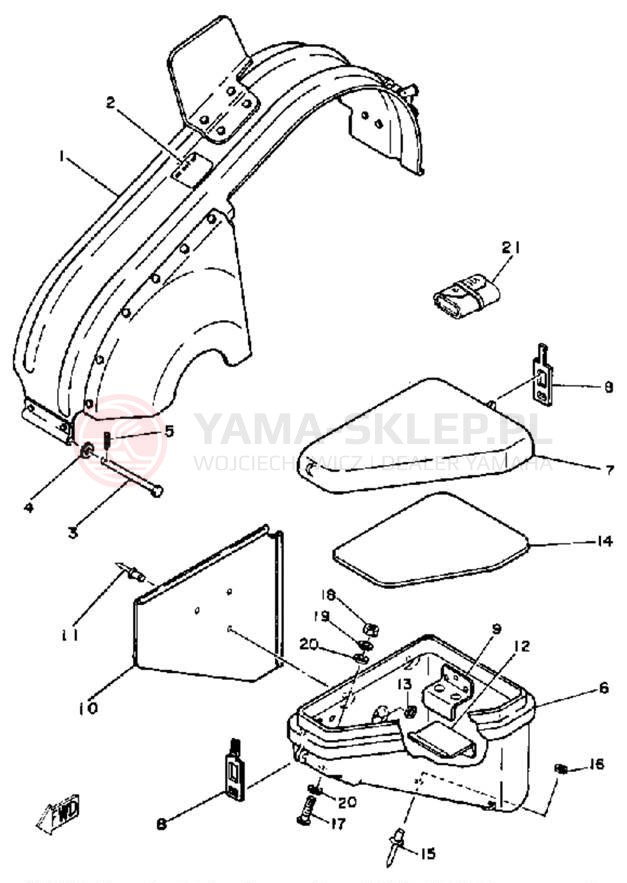 Schemat "DRIVE GUARD - TOOL" do Yamaha EC540C