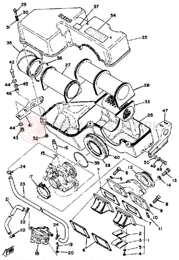 Schemat "Wtrysk paliwa" do Yamaha EX440D