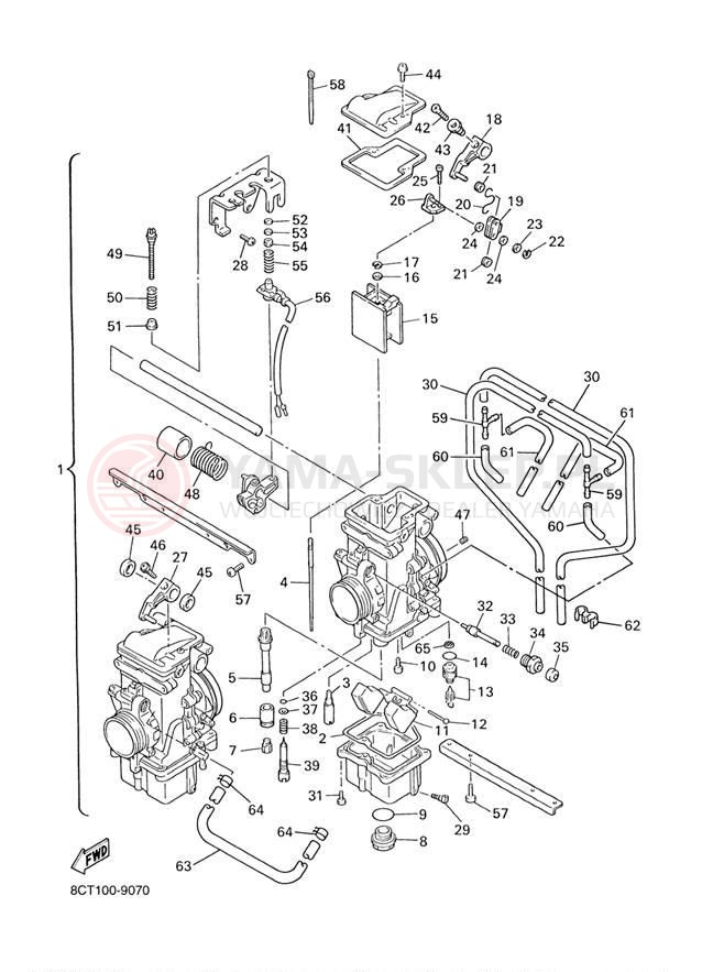 Schemat "Gaźnik" do Yamaha SX500R SX500D