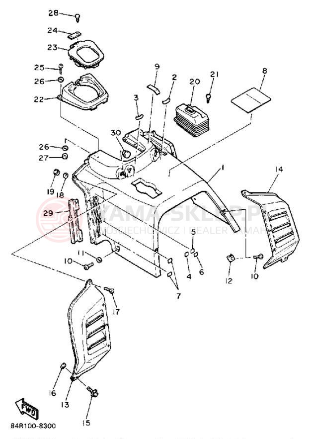 Schemat "INSTRUMENT PANEL" do Yamaha VK540 VK540EP