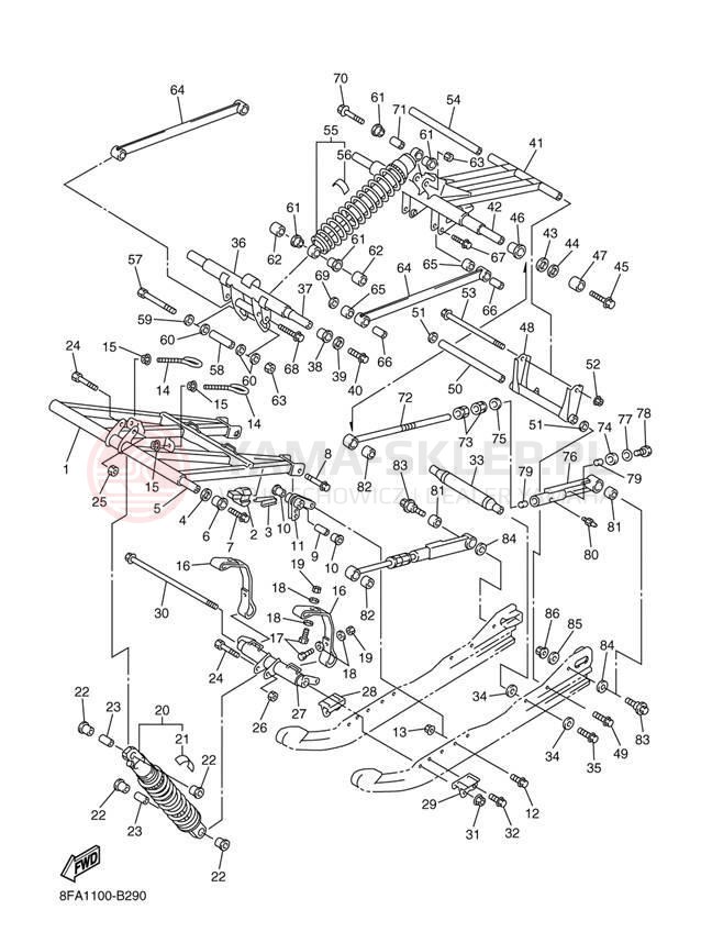Schemat "Zawieszenie gąsiennicy" do Yamaha RX-1 ER RX10RJ/RX10RSJ