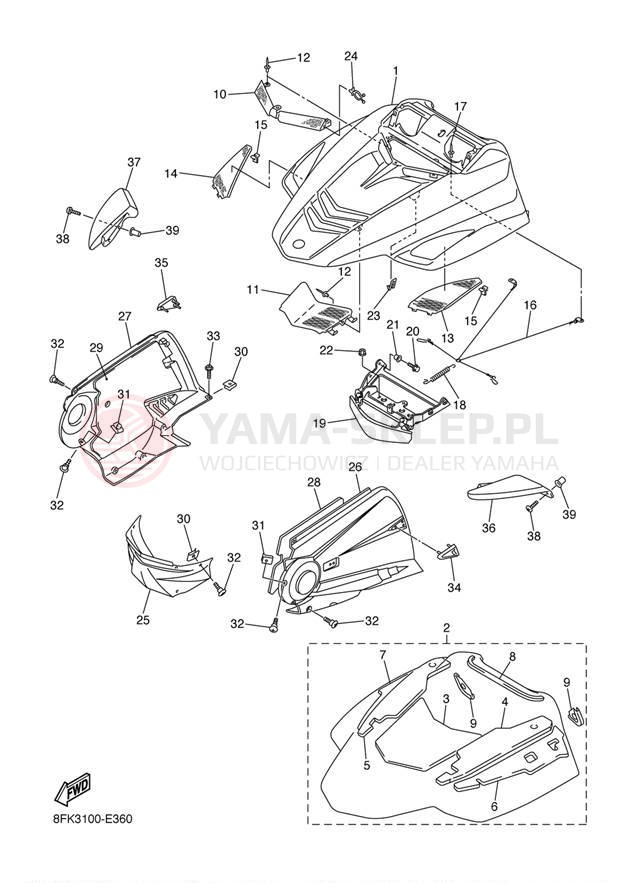Schemat "Osłony" do Yamaha VECTOR MOUNTAIN RS90ML/RS90MSL