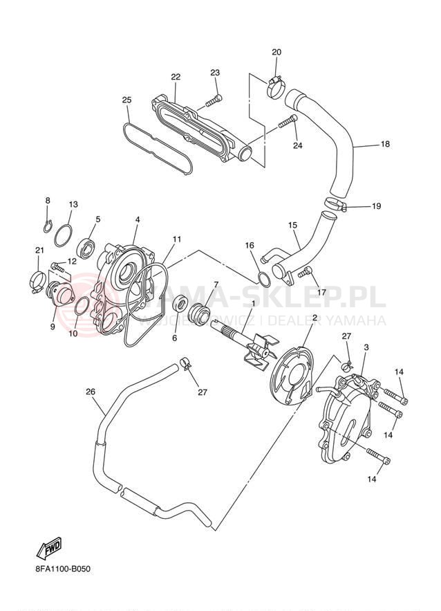 Schemat "Pompa wody" do Yamaha RX-1 ER RX10RK/RX10RSK