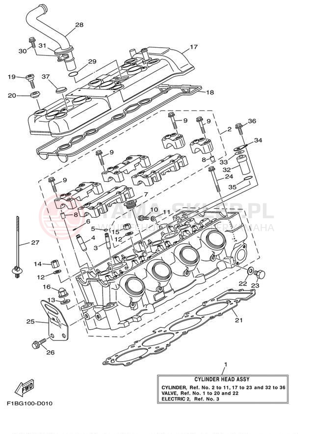 Schemat "cylinder" do Yamaha FX1000-F