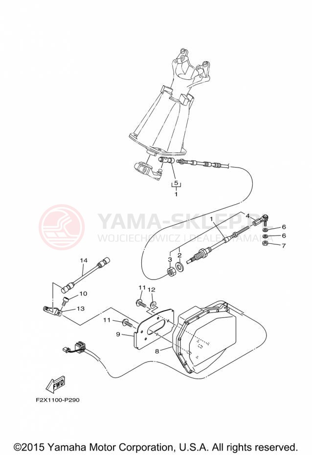 Schemat "Układ chlodzenia" do Yamaha WAVERUNNER VX VX1100CP