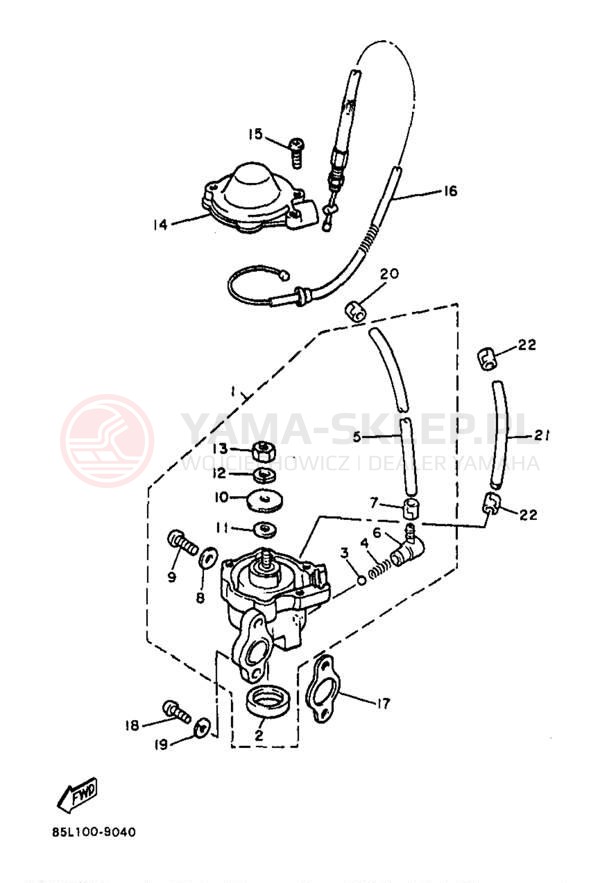 Schemat "Pompa olejowa" do Yamaha OVATION LE CS340EB