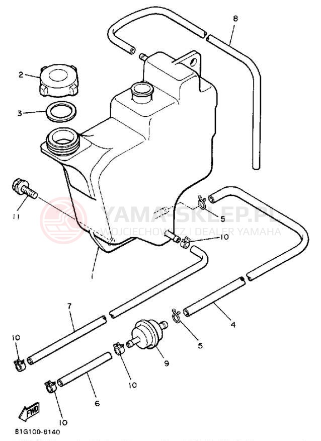 Schemat "Miska olejowa" do Yamaha SRV SR540N