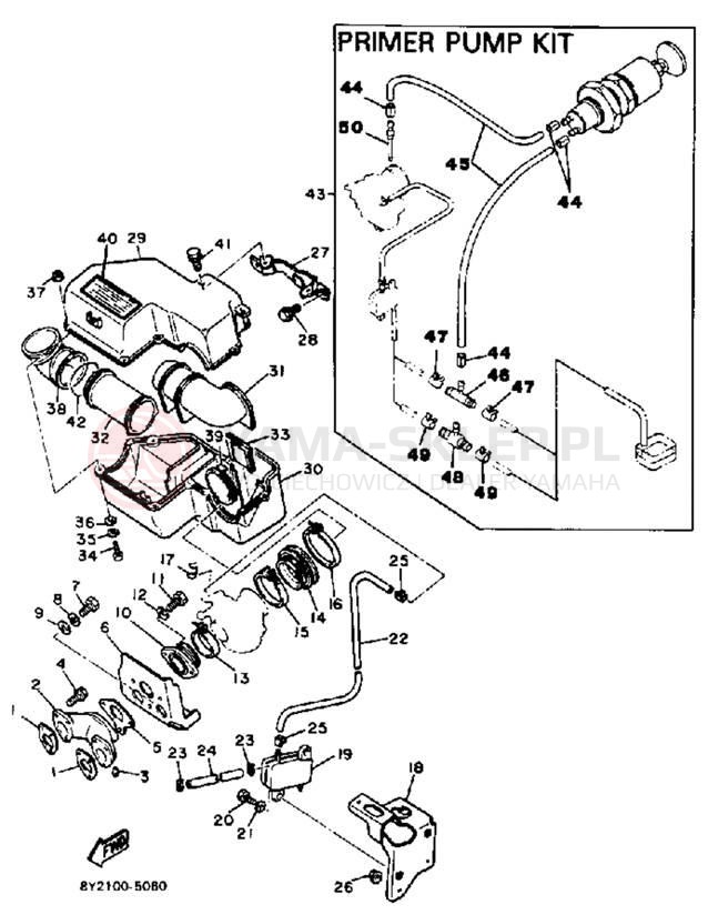 Schemat "Filtr powietrza" do Yamaha ENTICER 340 ET340L