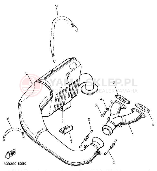 Schemat "Wydech końcowy" do Yamaha VK540 VK540ER