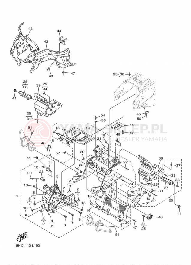 Schemat "rama" do Yamaha RS VENTURE TF RST90PTFFB