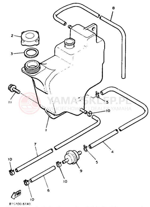 Schemat "Miska olejowa" do Yamaha XLV XL540K