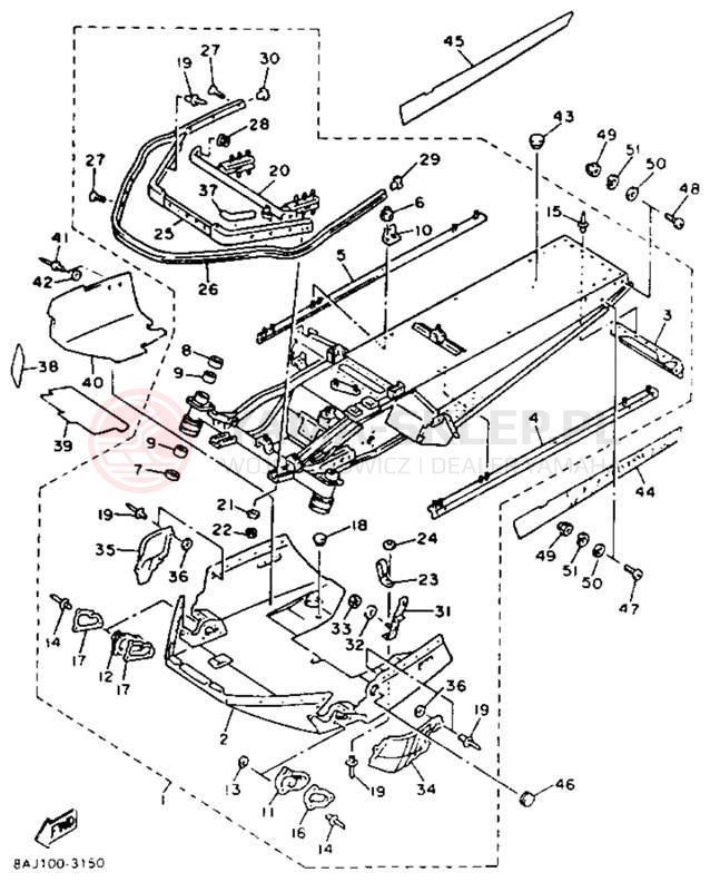 Schemat "rama" do Yamaha ENTICER II LT ET410TRT