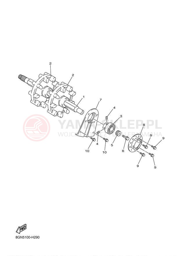 Schemat "Układ napędowy" do Yamaha VENTURE LITE PZ50VTYR/PZ50VTYS