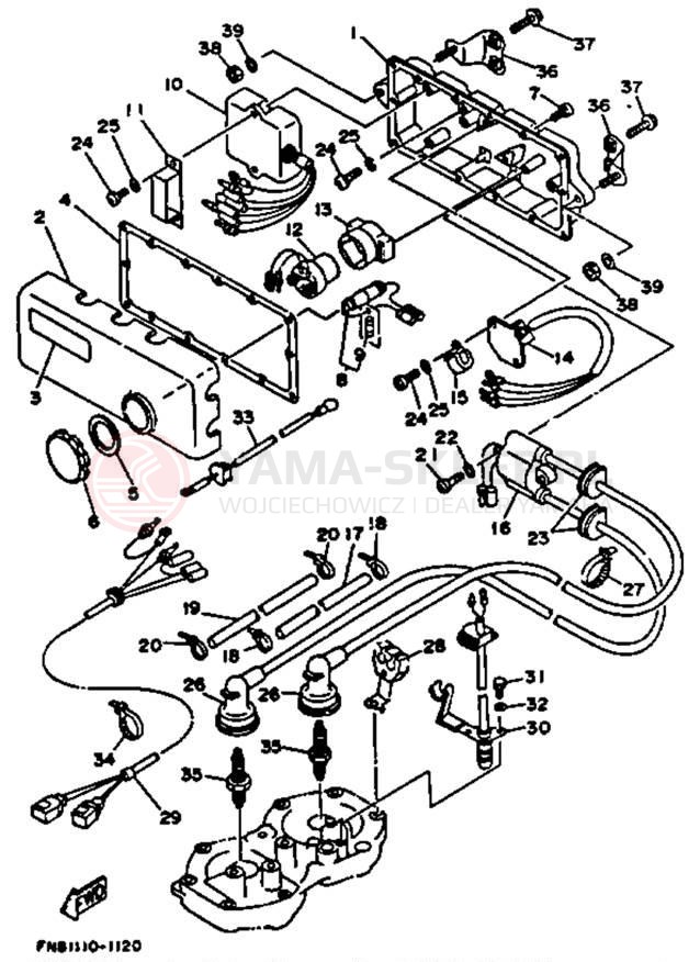 Schemat "układ elektryczny" do Yamaha WRB650R_61