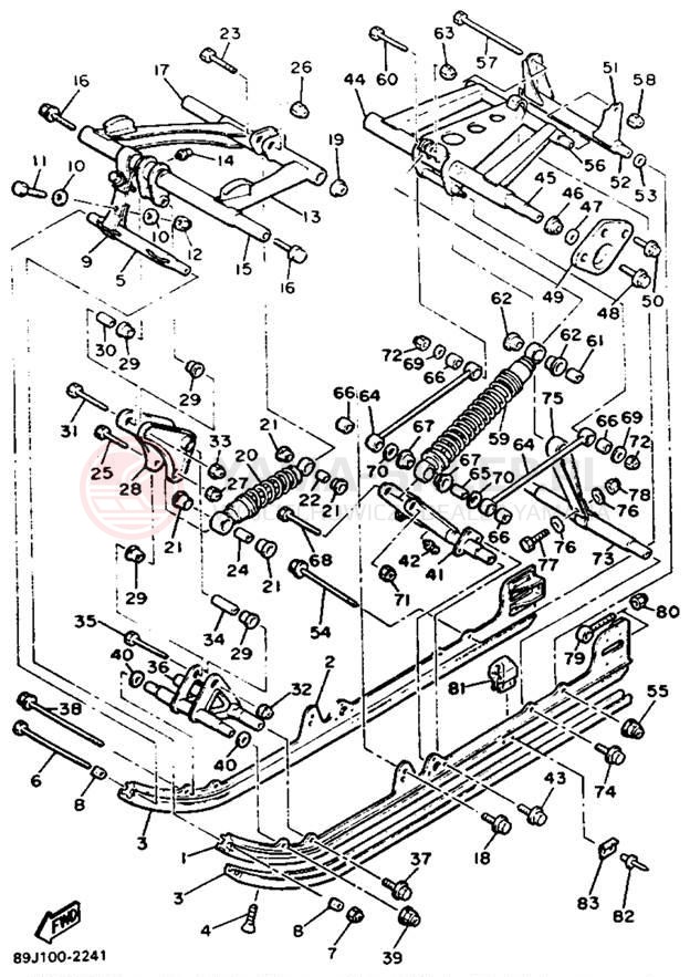 Schemat "Zawieszenie gąsiennicy" do Yamaha EX570ET