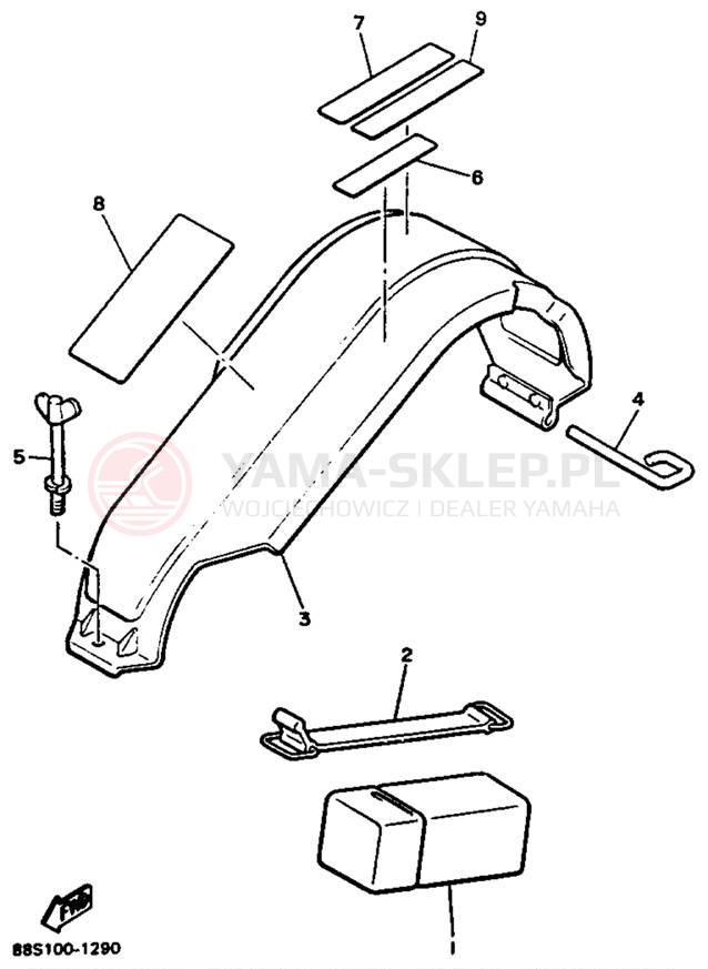 Schemat "GAURD - LUGGAGE BOX" do Yamaha EX570ET