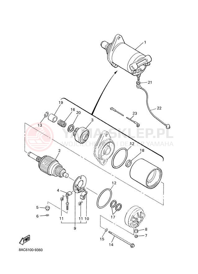 Schemat "rozrusznik" do Yamaha VK540 III VK540EJ