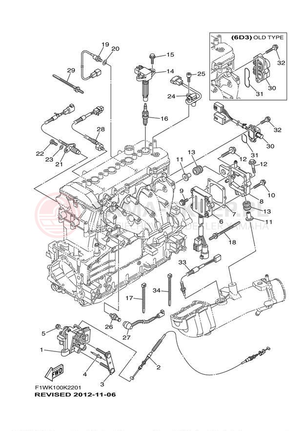 Schemat "układ elektryczny" do Yamaha WAVERUNNER FZS GX1800AL