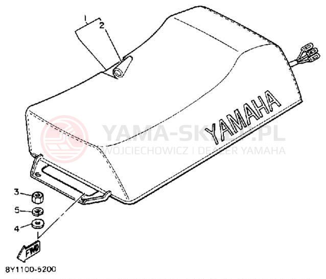 Schemat "siedzenie" do Yamaha BRAVO T (LONG TRACK) BR250TL