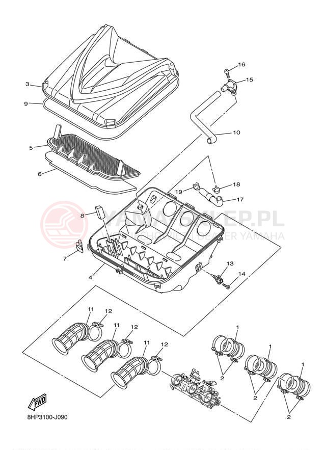 Schemat "Wtrysk paliwa" do Yamaha RS VECTOR GT RS90GTAS