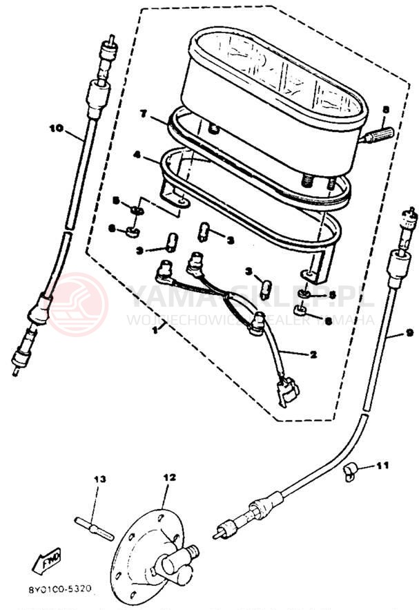 Schemat "licznik" do Yamaha SRV SR540L
