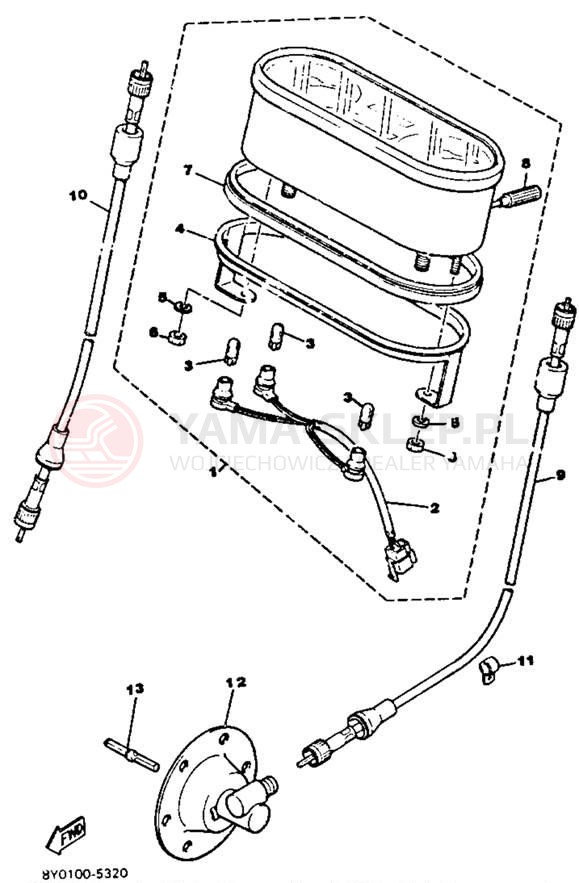 Schemat "licznik" do Yamaha SRV SR540J