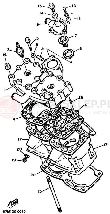 Schemat "głowica" do Yamaha EX570ET