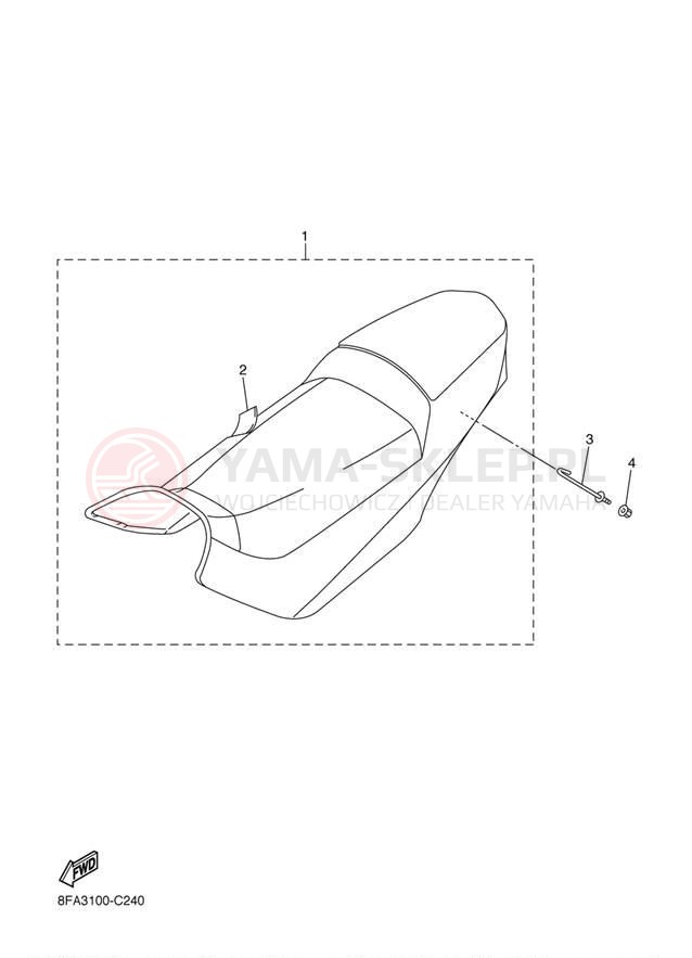 Schemat "siedzenie" do Yamaha RX WARRIOR RXW10J/RXW10SJ