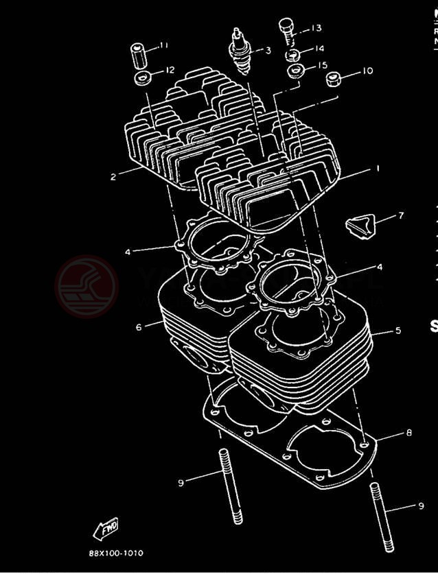 Schemat "cylinder" do Yamaha PHAZER II PZ480R