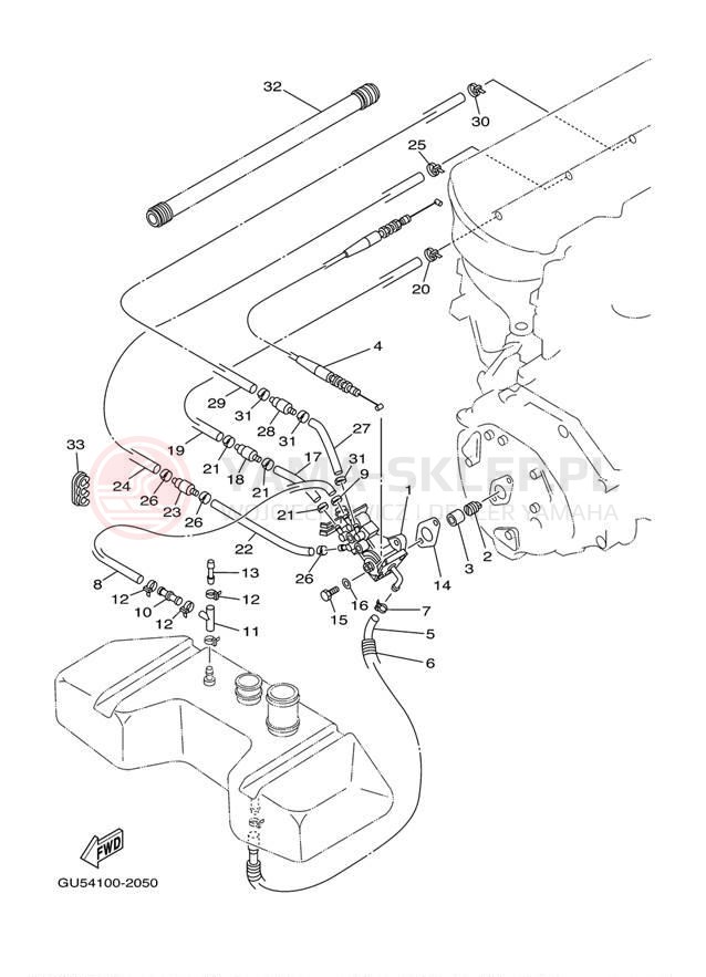 Schemat "Pompa olejowa" do Yamaha SUV1200 SV1200B