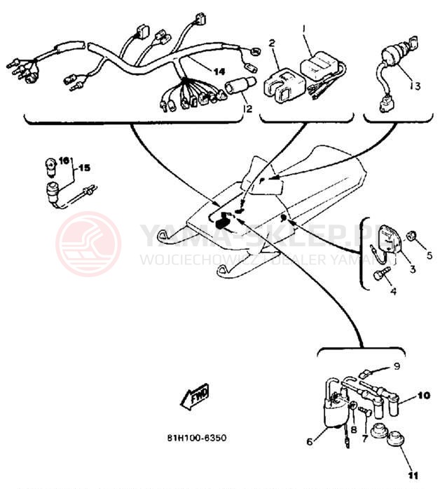 Schemat "układ elektryczny" do Yamaha PHAZER PZ480L