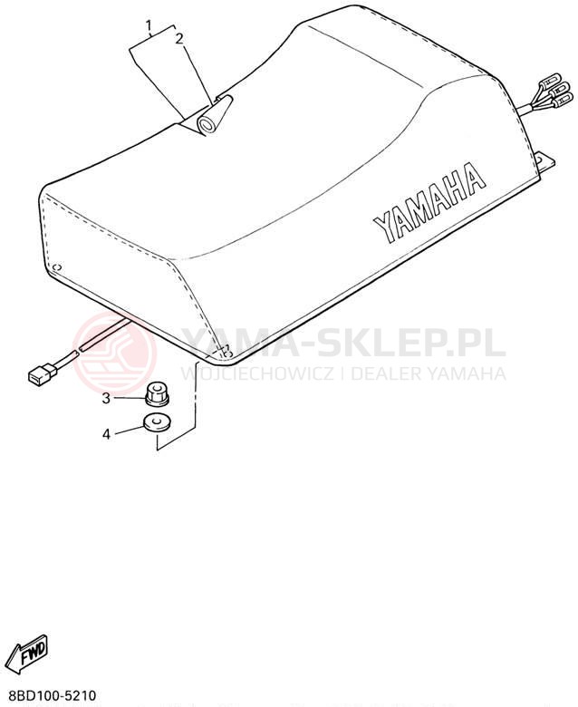 Schemat "siedzenie" do Yamaha BRAVO LT BR250TD