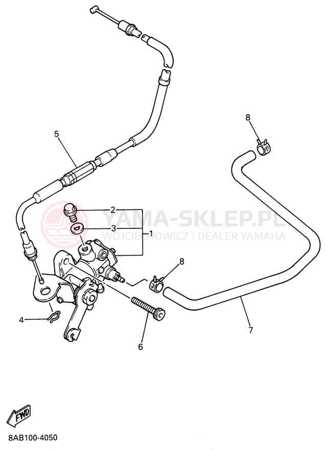 Schemat "Pompa olejowa" do Yamaha VMAX 500 DX VX500DXW