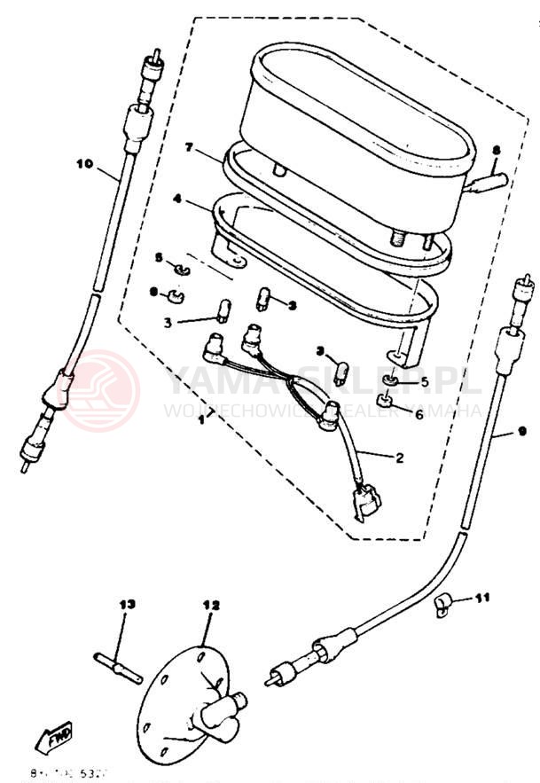 Schemat "licznik" do Yamaha XLV XL540K