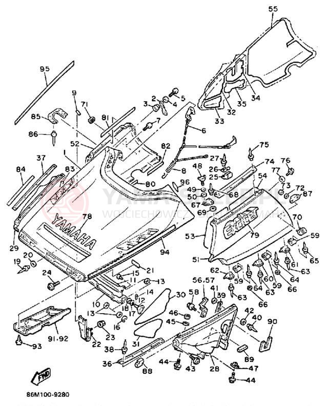 Schemat "Osłony" do Yamaha EXCITER EX570N