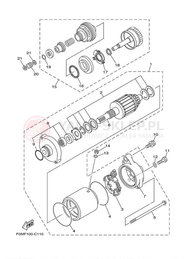 Schemat "rozrusznik" do Yamaha XL700 XL700C