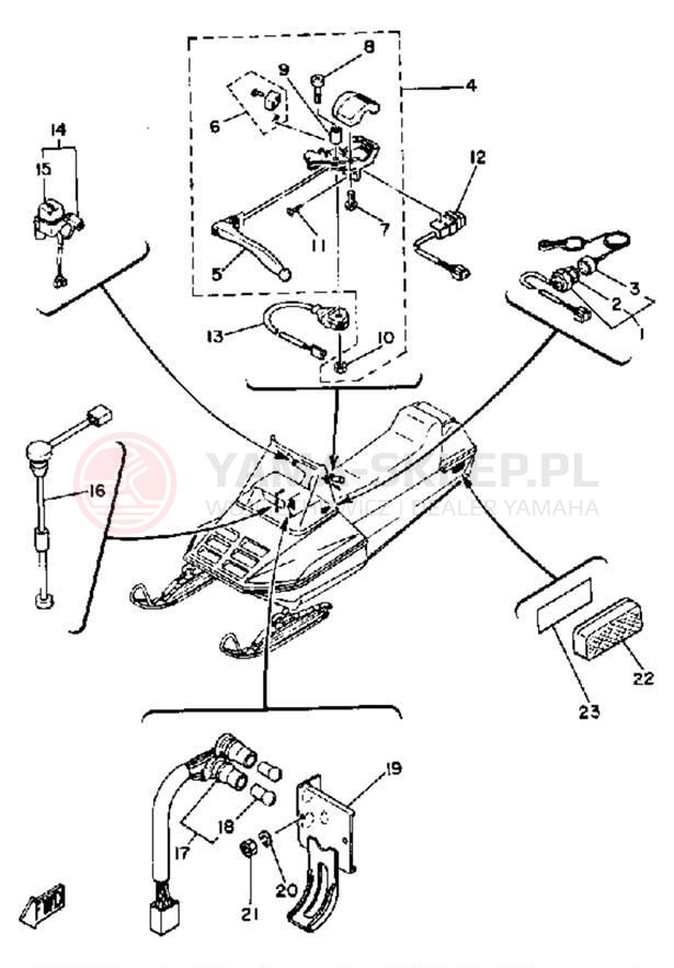 Schemat "układ elektryczny" do Yamaha EC540C
