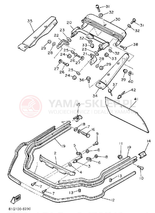 Schemat "zderzak" do Yamaha SRV SR540M