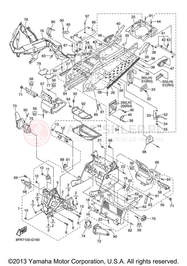 Schemat "rama" do Yamaha APEX RTX RX10RTRXB
