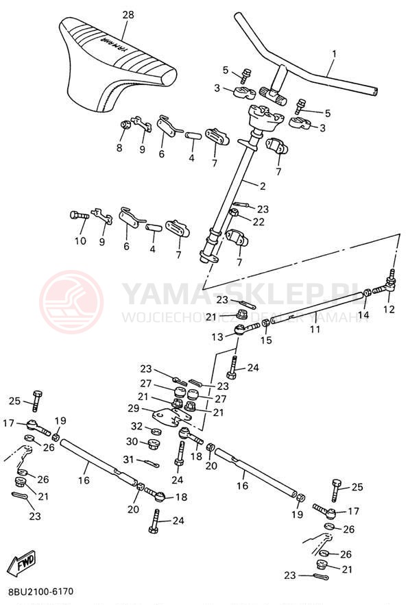Schemat "Półki zawieszenia" do Yamaha VMAX-4 MOUNTAIN MAX VX800STW